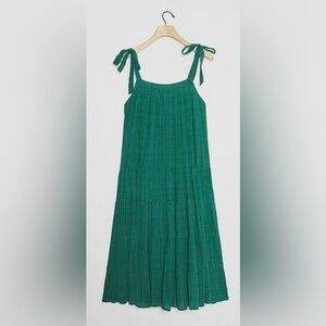 Anthropologie Dolan Shelter Long Tiered Plaid Maxi Dress S